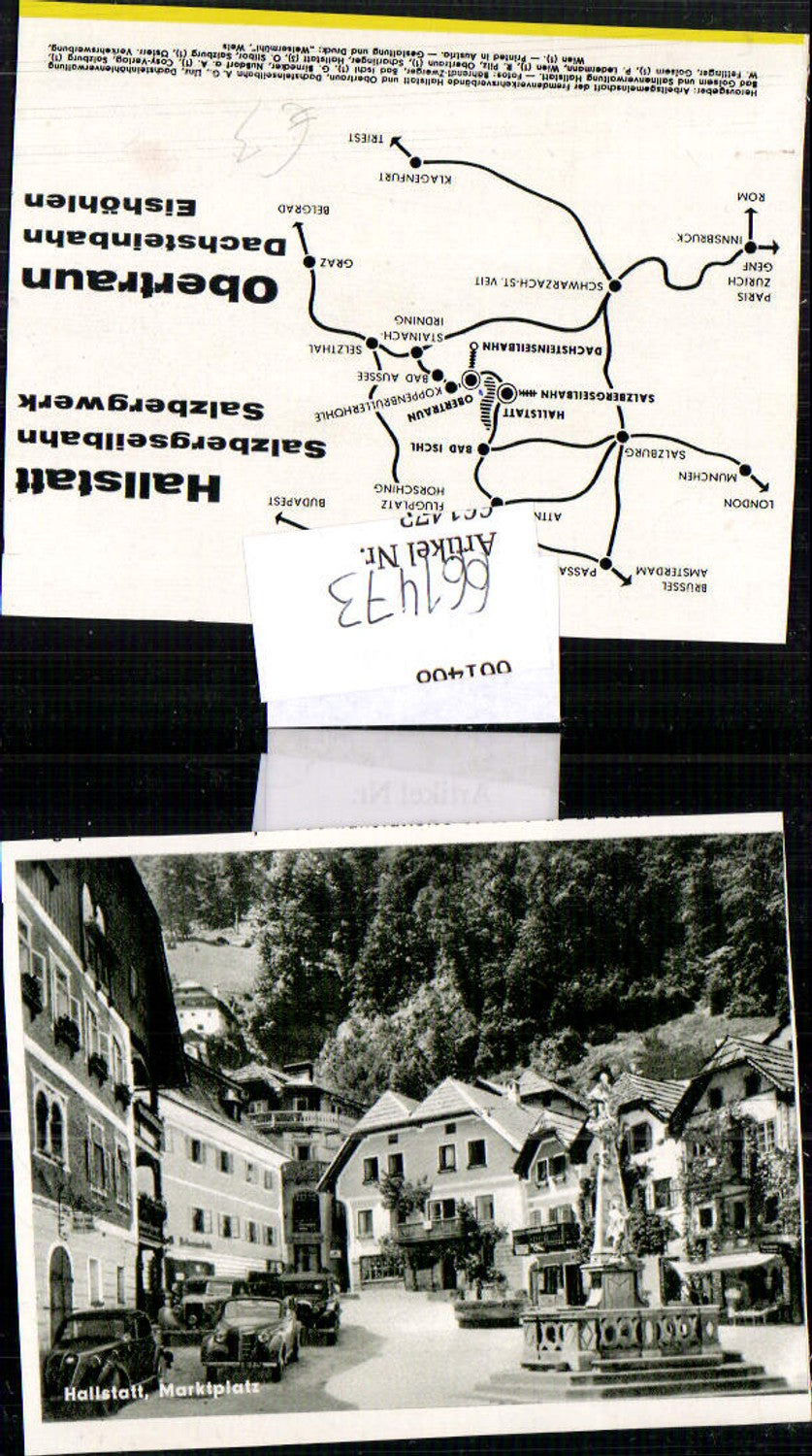 661473,Foto Hallstatt Marktplatz Brunnen (keine AK)