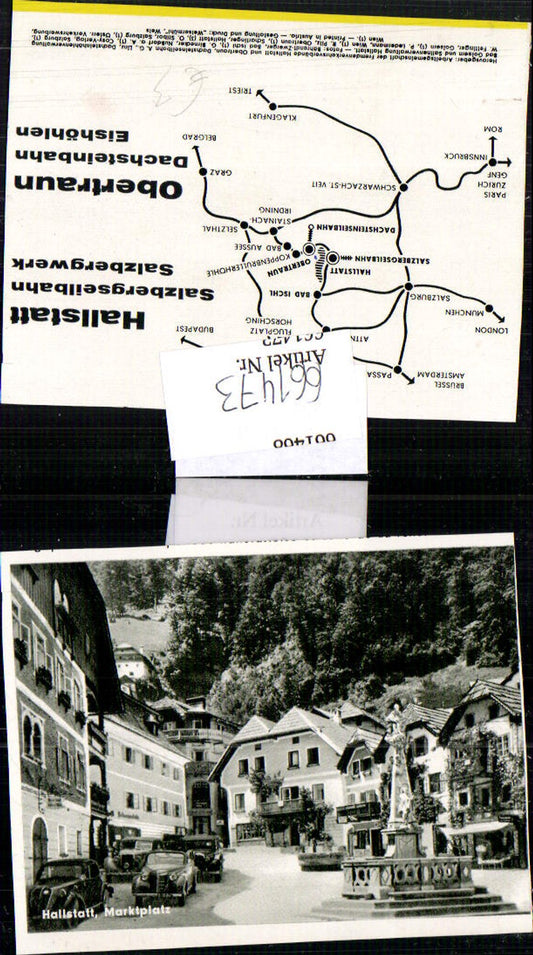 661473,Foto Hallstatt Marktplatz Brunnen (keine AK)