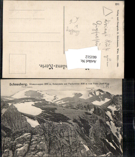 661512,Klosterwappen Kaiserstein u. Fischerhütte Puchberg am Schneeberg