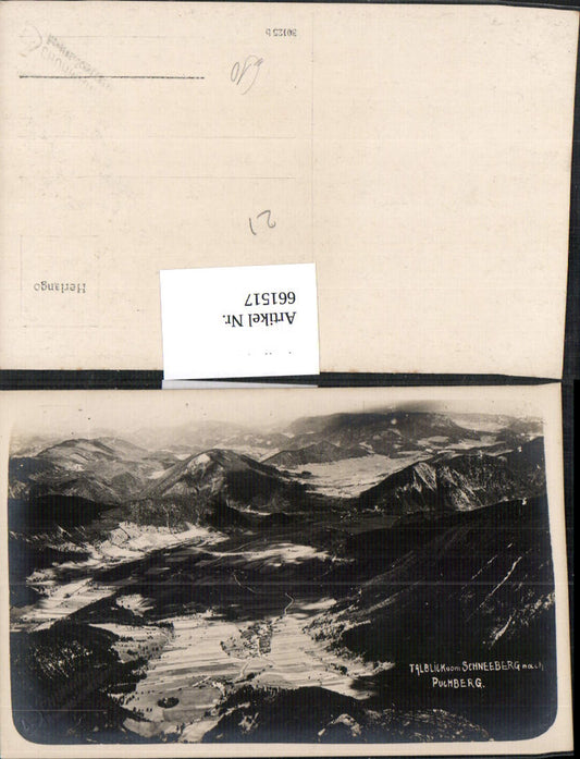 661517,Foto Ak Talblick v. Schneeberg Puchberg a. Schneeberg