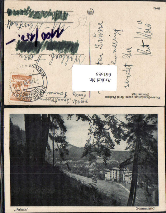 661555,Semmering Palace-Sanatoriumk geg. Hotel Panhans