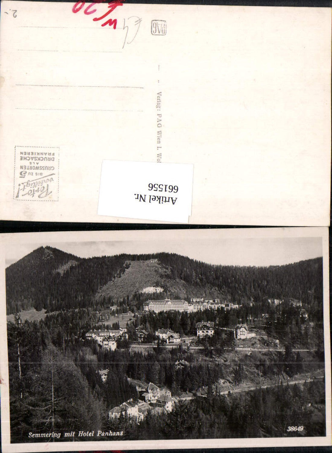 661556,Foto Ak Semmering Hotel Panhans