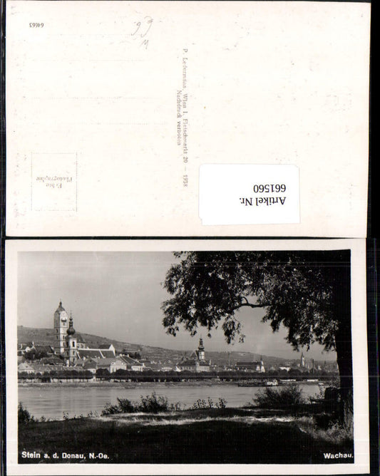 661560,Foto Ak Krems Stein a. d. Donau Wachau Ansicht mit Schiff Dampfer