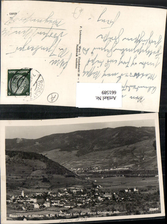 661589,Foto Ak Rossatz-Arnsdorf Rossatz Wachau v. d. Ruine Dürnstein aus