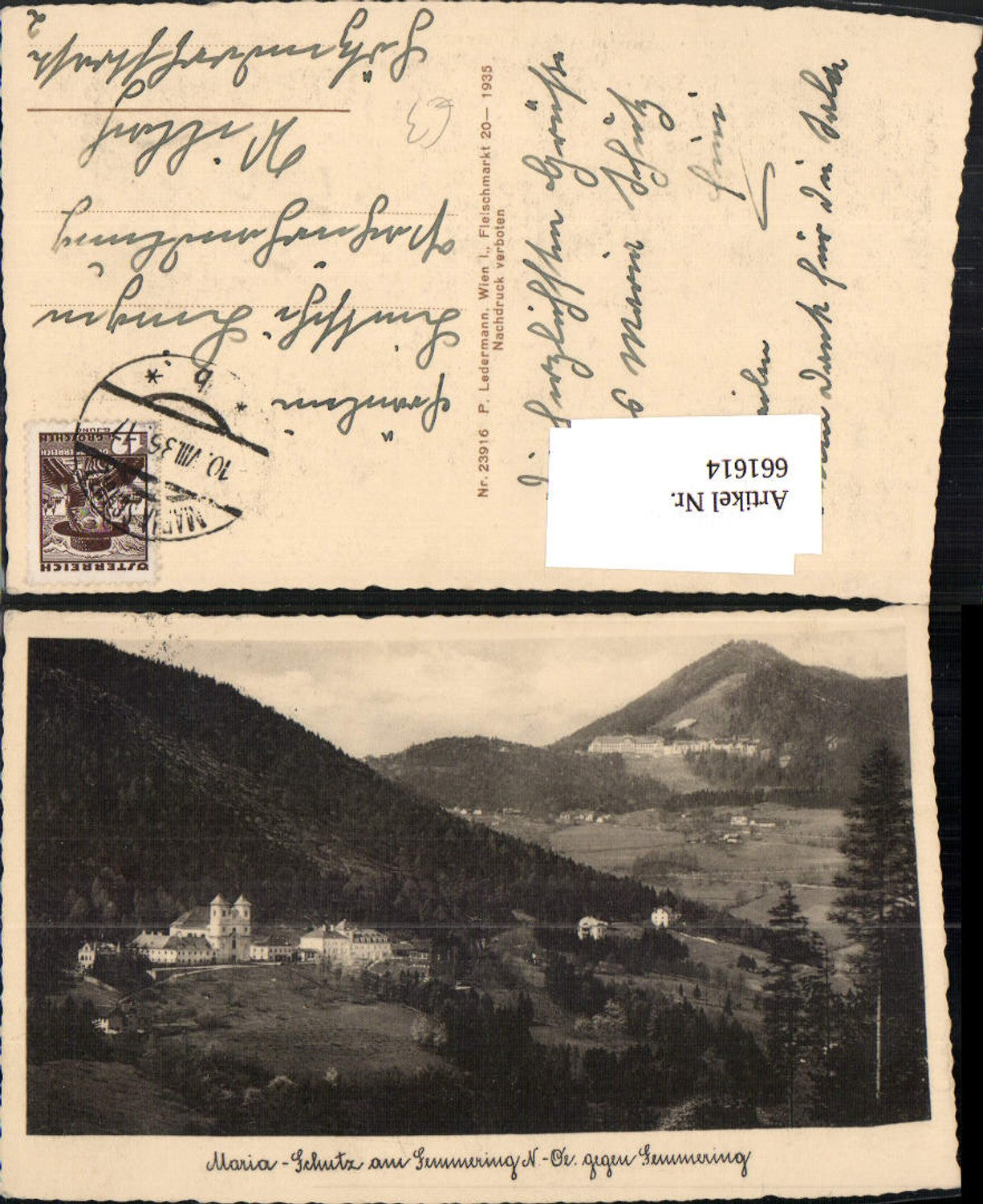 661614,Maria Schutz a. Semmering geg. Semmering Schottwien