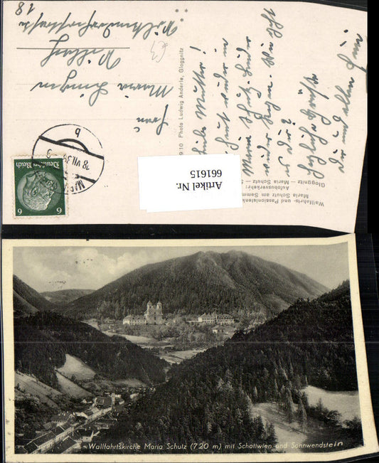 661615,Wallfahrtskirche Maria Schutz mit Schottwien u. Sonnwendstein