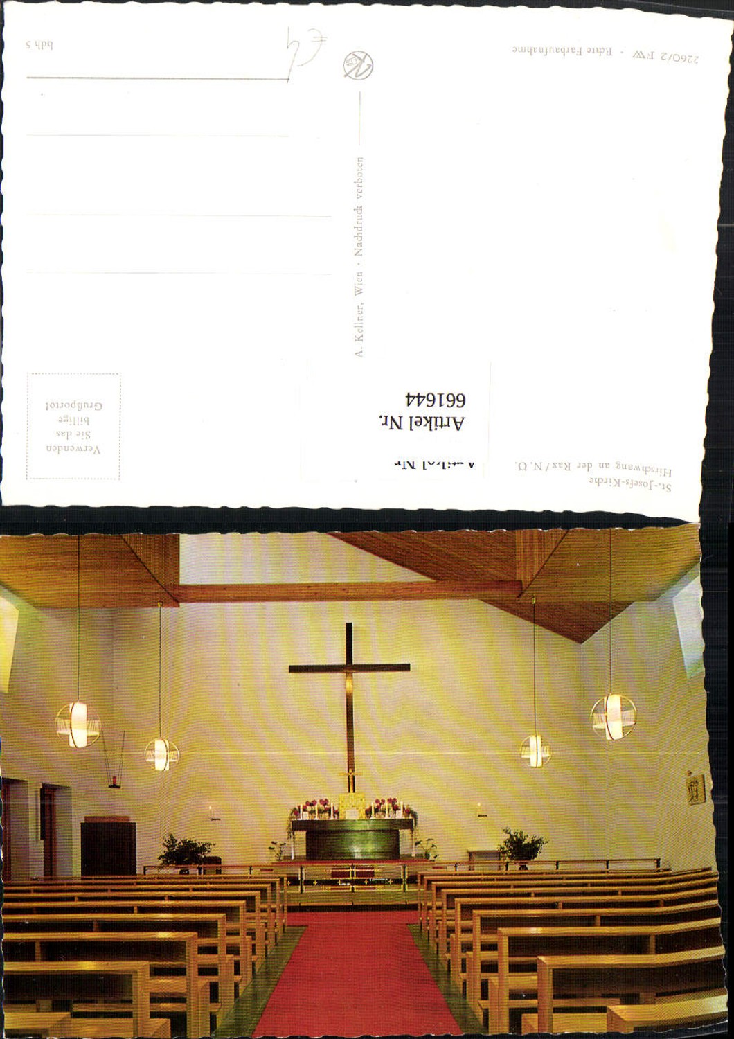 661644,Hirschwang a. d. Rax St-Josefs-Kirche Innenansicht Altar Reichenau an der Rax