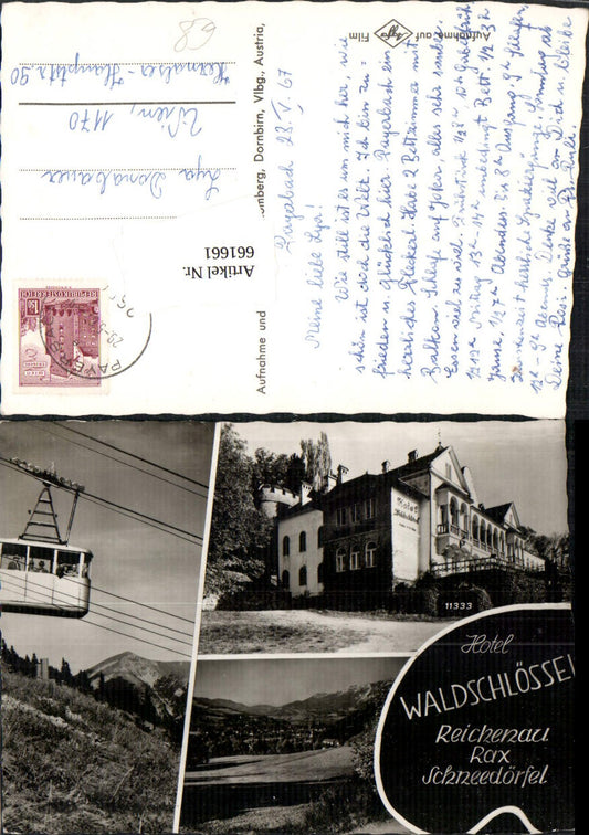 661661,Mehrbild Ak Reichenau a. d. Rax Schneedörfl Seilbahn Hotel Wildschlössl