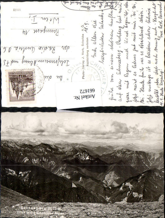 661672,Foto Ak Schneeberg Blick Ennstaler Alpen Puchberg am Schneeberg