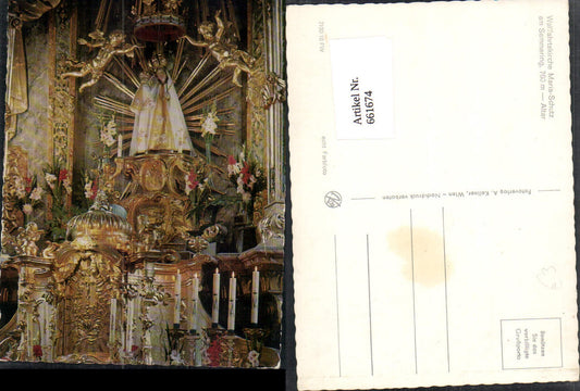 661674,Foto Ak Maria Schutz a. Semmering Schottwien Wallfahrtskirche Innenansicht