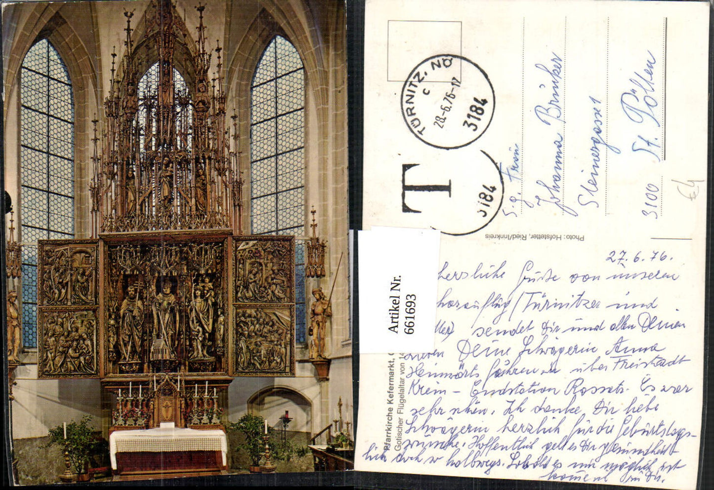 661693,Pfarrkirche Kefermarkt Gotischer Flügelaltar