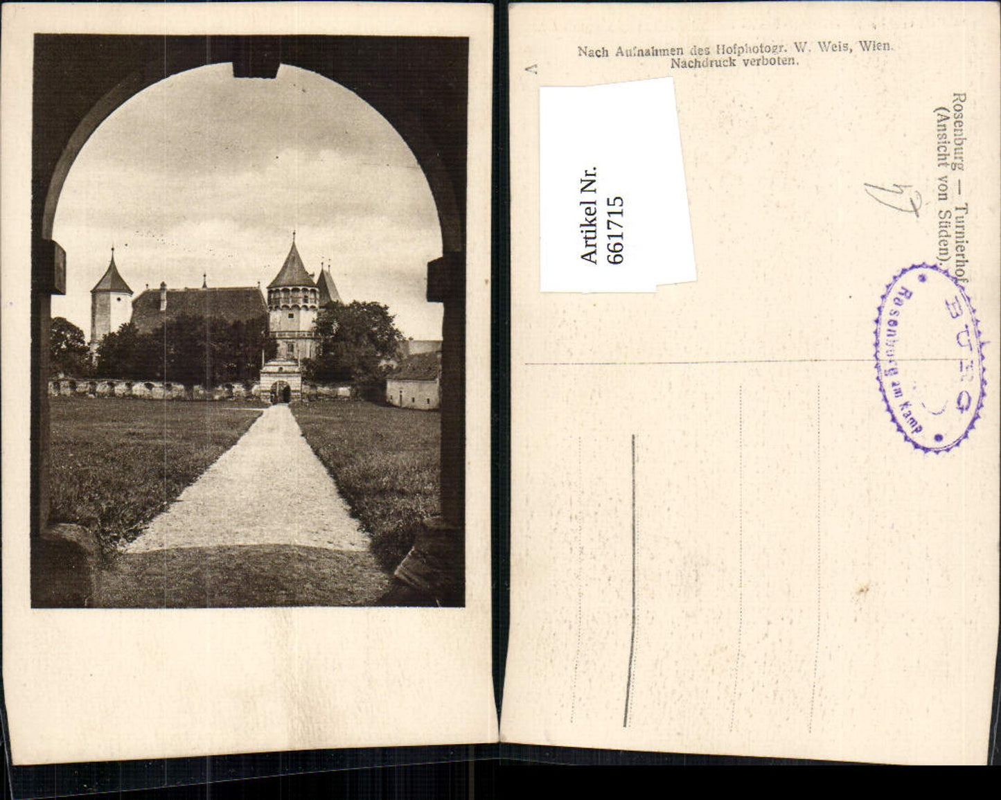 661715,Foto Ak Rosenburg Turnierhof Rosenburg-Mold