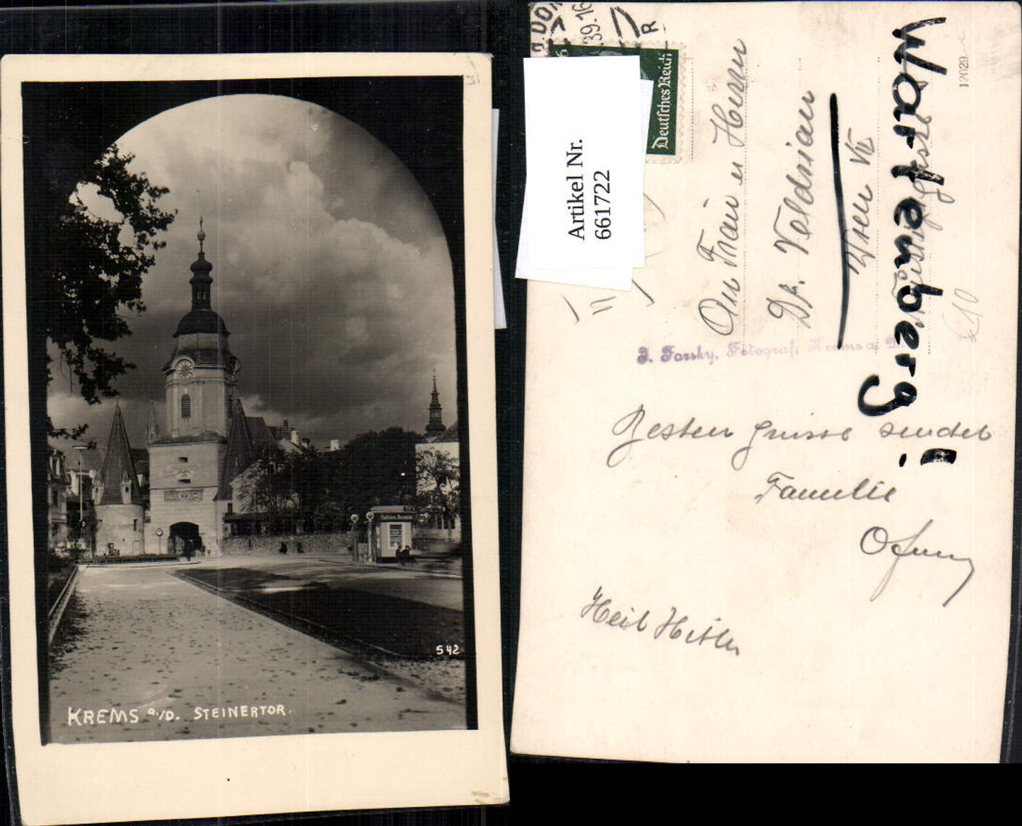 661722,Foto Ak Krems a. d. Donau Steinertor