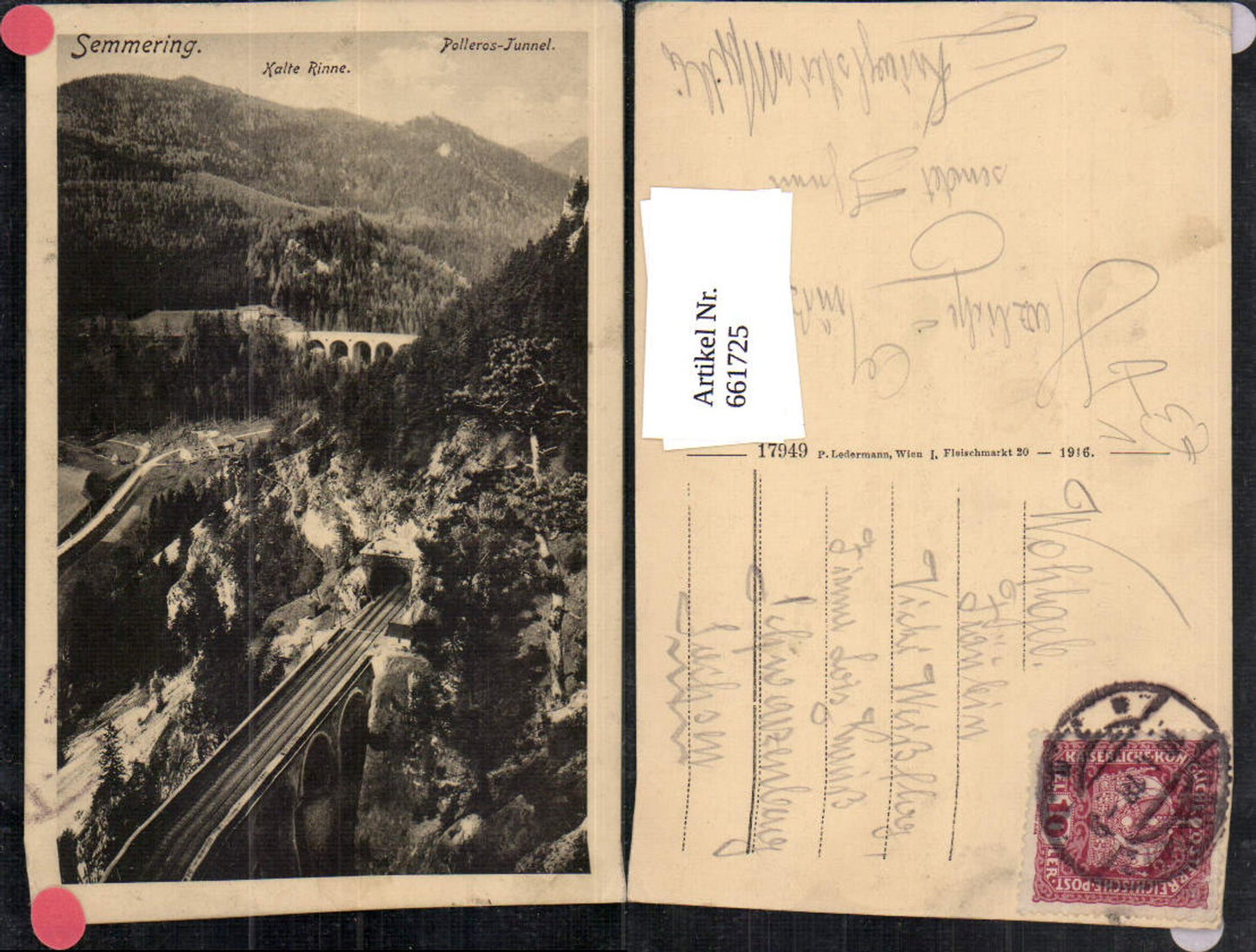 661725,Semmering Kalte Rinne u. Polleros-Tunnel pub P. Ledermann 17949