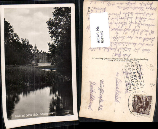 661726,Foto Ak Bruck a. d. Leitha Schlosspartie