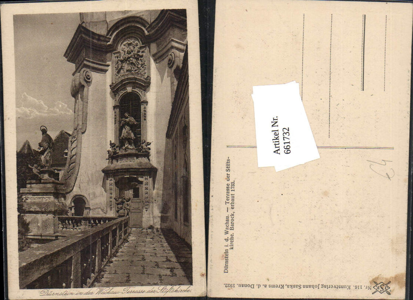 661732,Dürnstein Wachau Terrasse Stiftskirche