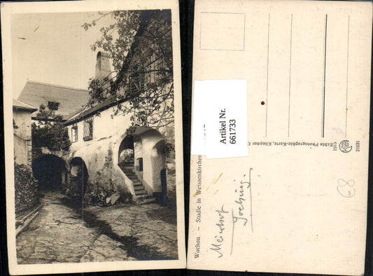 661733,Foto Ak Wachau Studie in Weißenkirchen