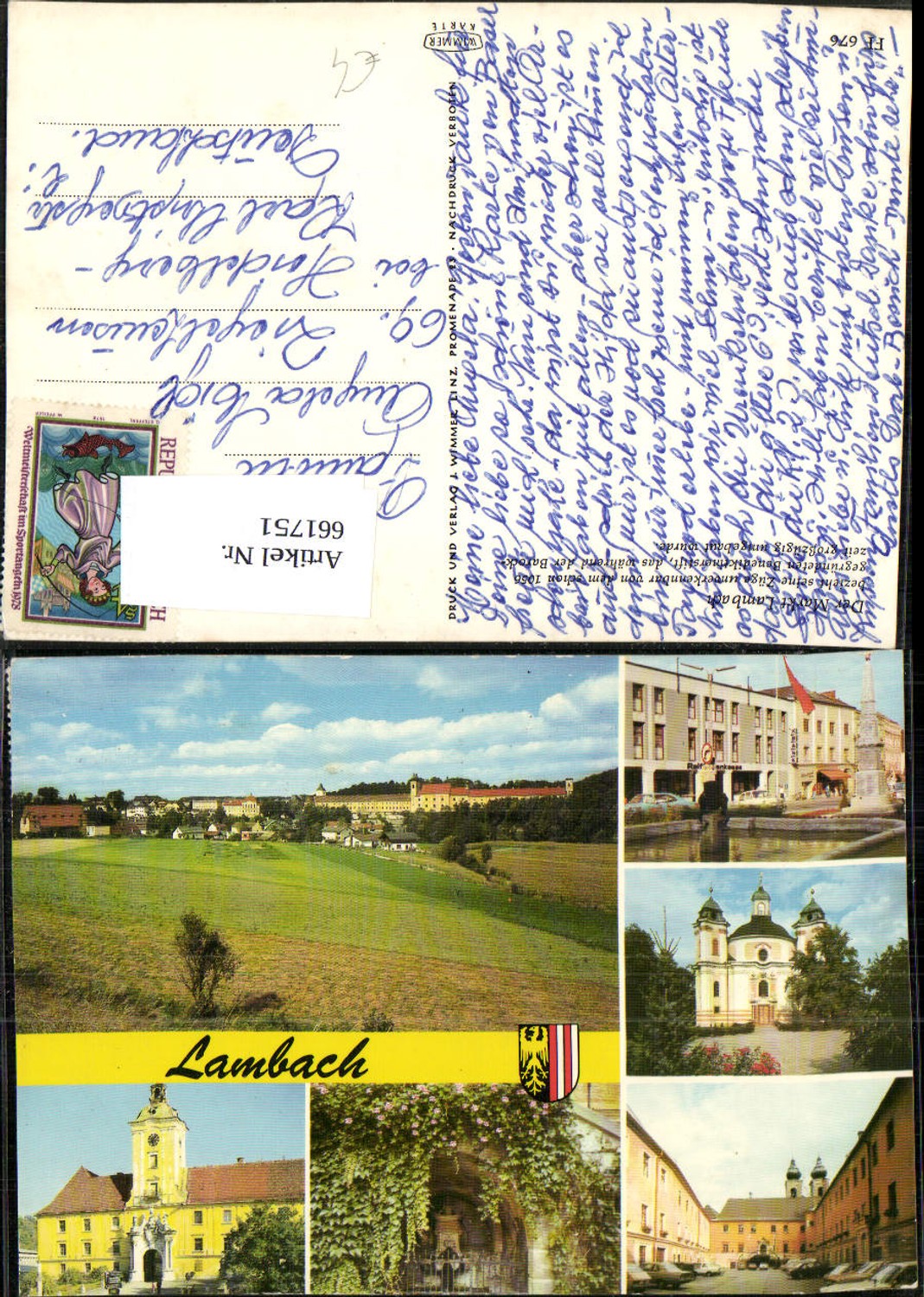 661751,Mehrbild Ak Lambach Markt
