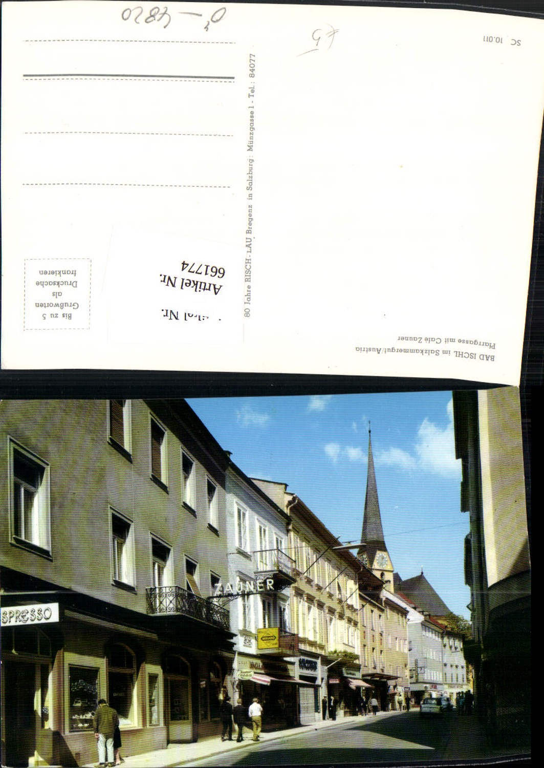 661774,Bad Ischl Salzkammergut Pfarrgasse Cafe Zauner