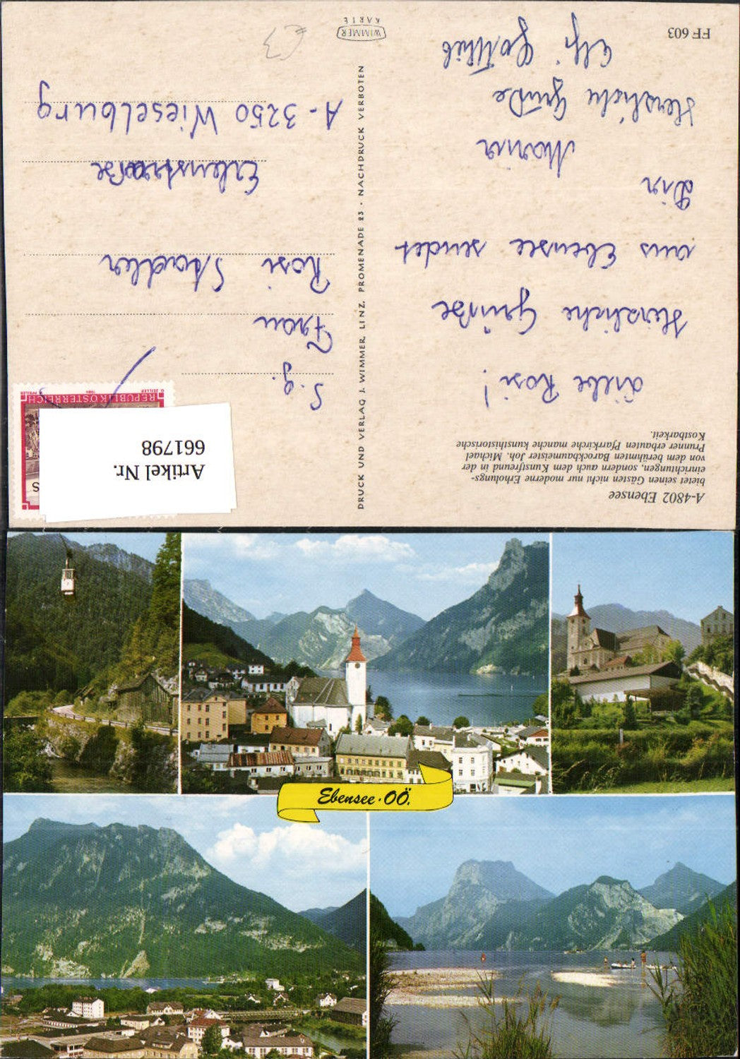661798,Mehrbild Ak Ebensee am Traunsee