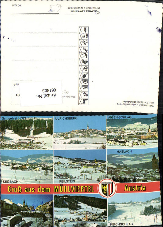 661803,Mehrbild Ak Gruss Mühlviertel im Winter Ulrichsberg Hochficht Bad Leonfelden