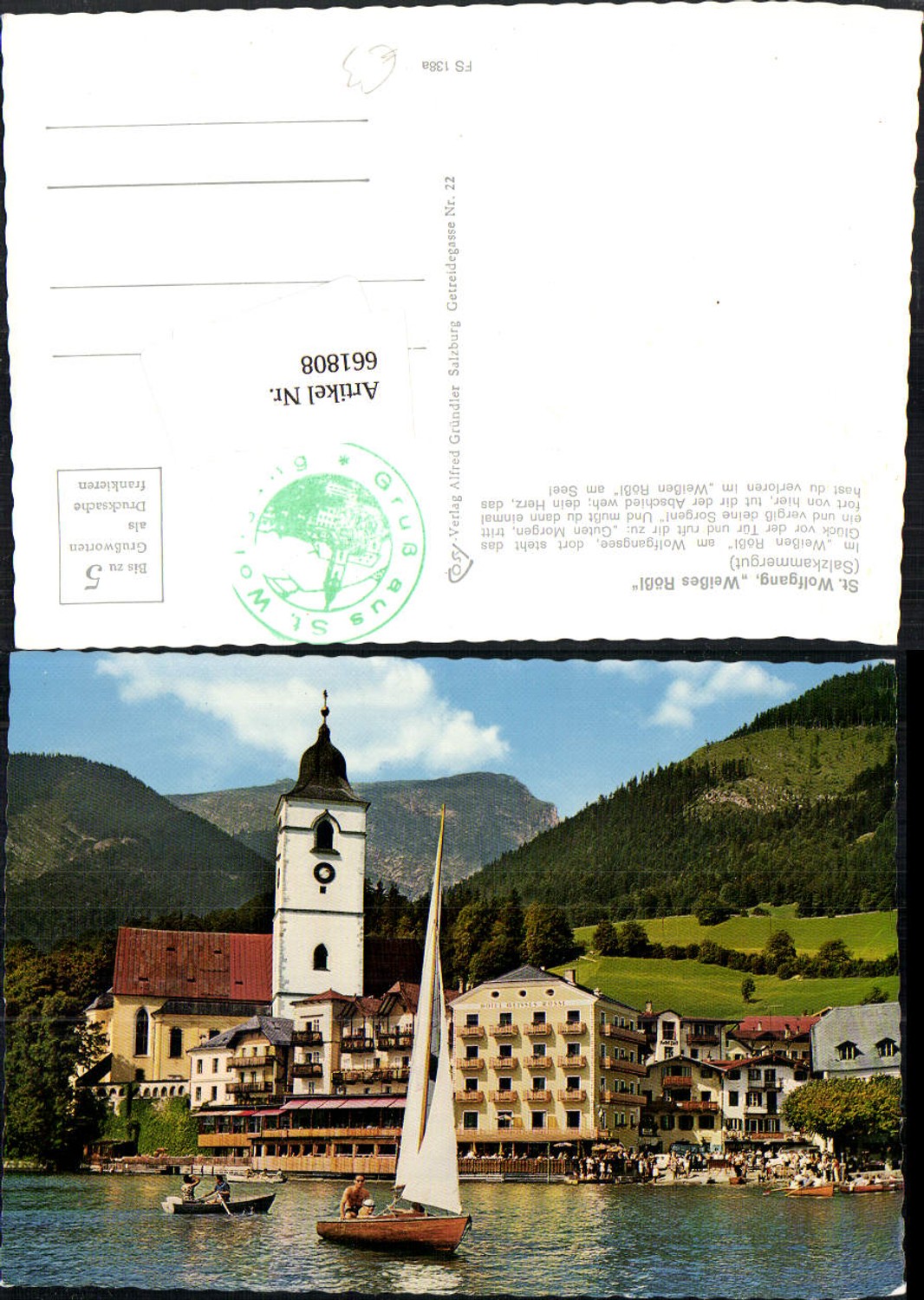 661808,Mehrbild Ak St. Wolfgang im Salzkammergut Weisses Rössl Segelboot