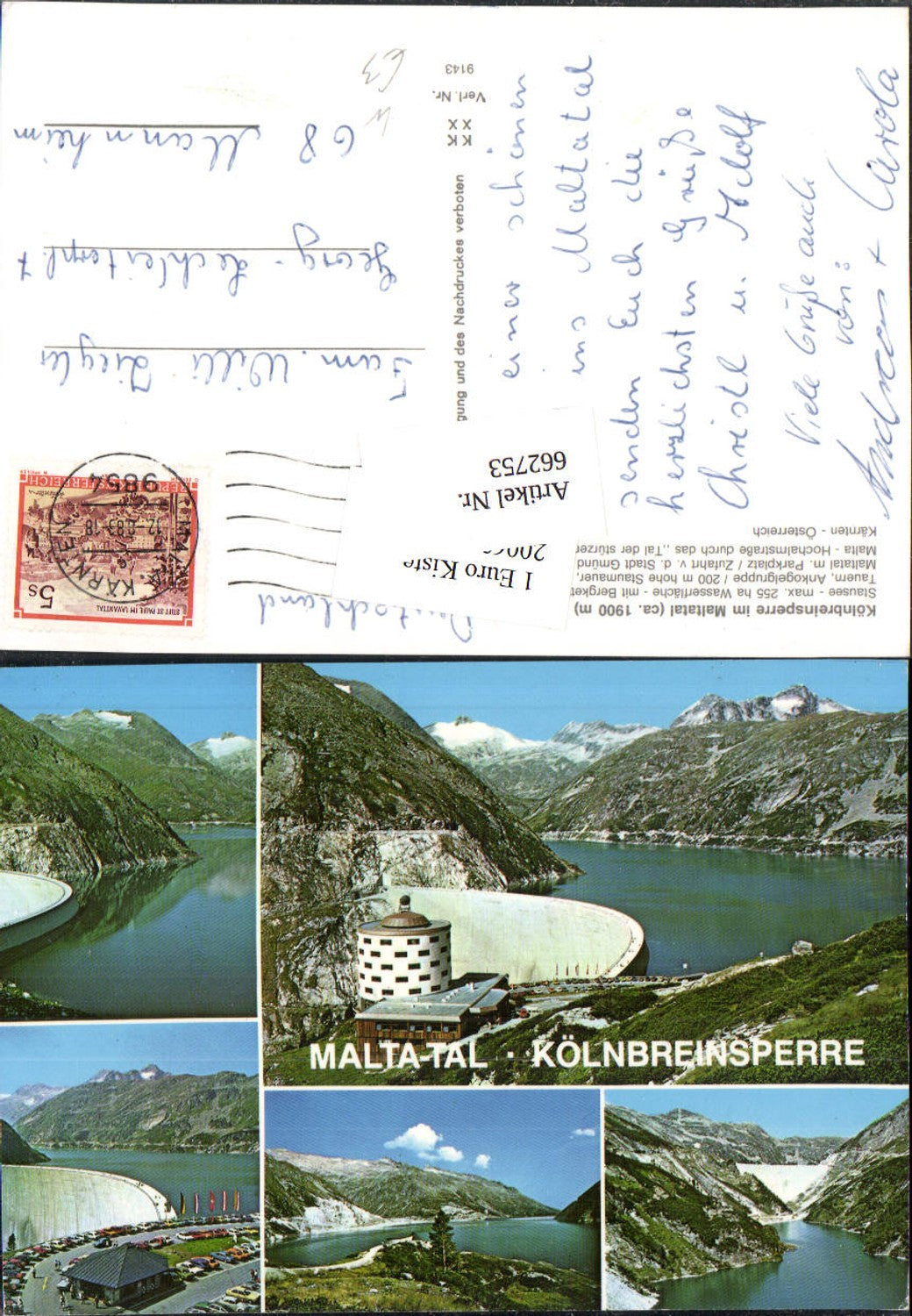 662753,Kölnbreinsperre Maltatal Malta Talsperre