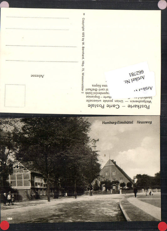 662781,seltene REPRO AK Hamburg Eimsbüttel Heussweg