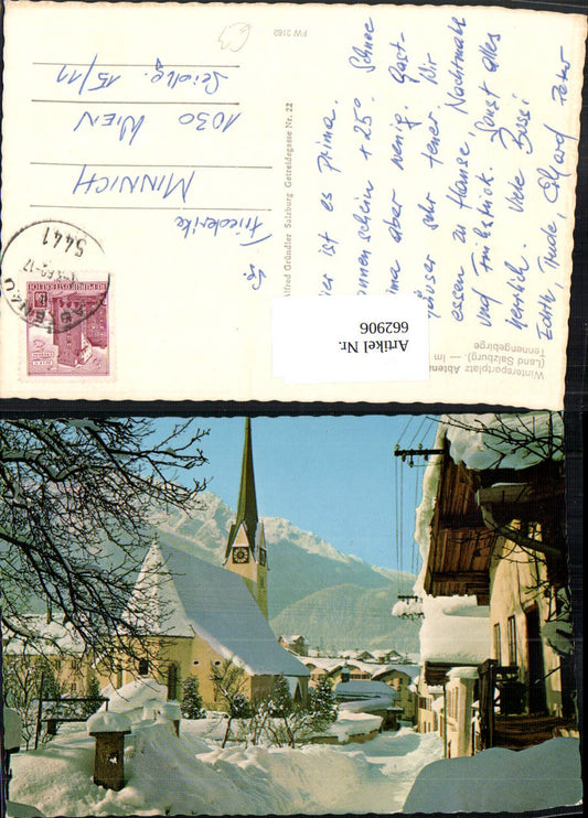 662906,Abtenau mit Tennengebirge Winteransicht