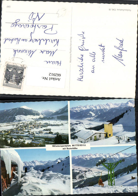 662912,Mehrbild Ak Mittersill mit Resterhöhe Wintersport