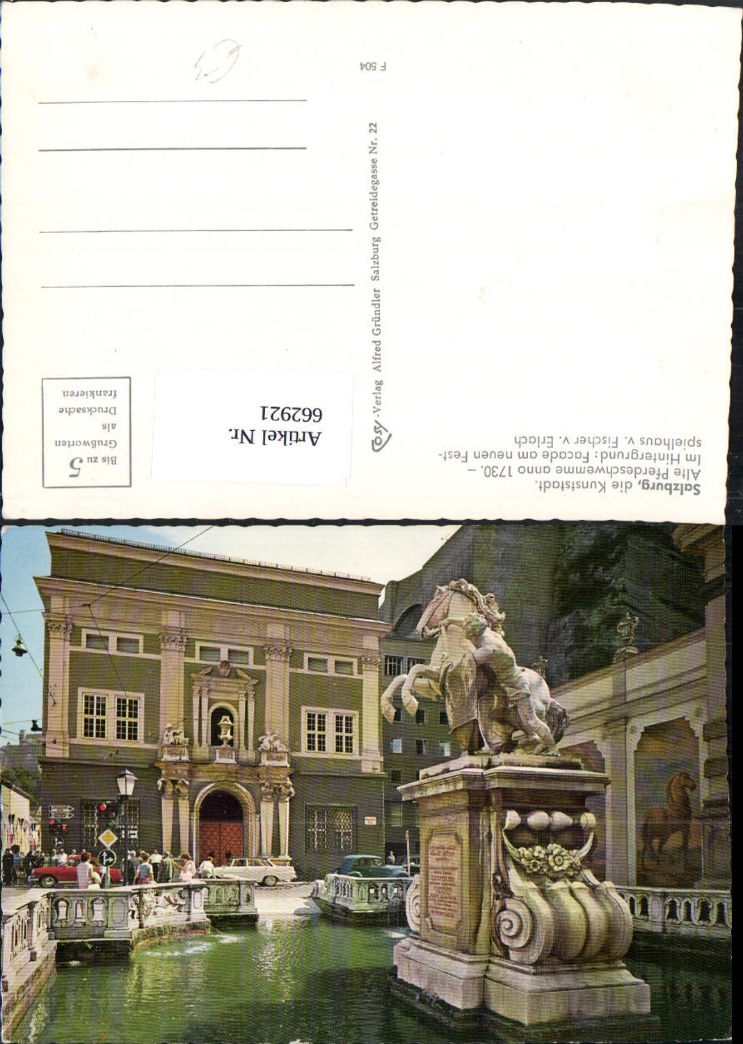 662921,Salzburg Alte Pferdeschwemme mit Festspielhaus