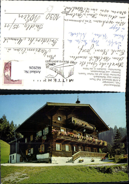 662926,Mittersill Paß Thurn Mühlbauernhof Fam. Lemberger