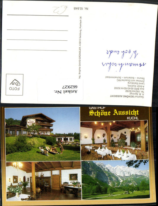 662927,Mehrbild Ak Kuchl Gasthof Schöne Aussicht