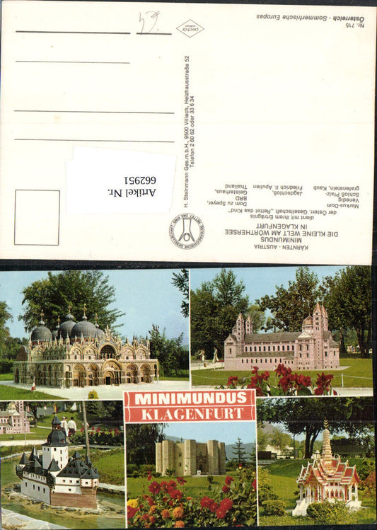 662951,Mehrbild Ak Klagenfurt am Wörthersee Minimundus