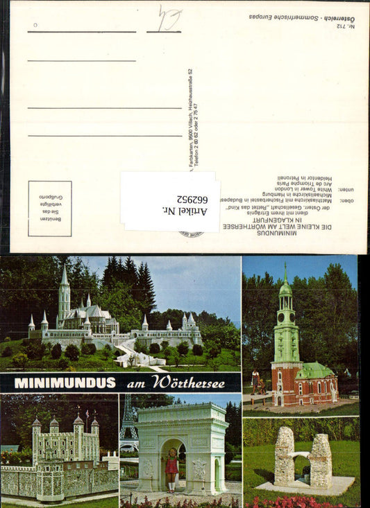 662952,Mehrbild Ak Klagenfurt am Wörthersee Minimundus