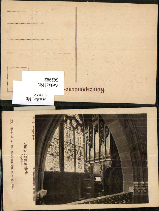 662992,W.J. Burger Burg Kreuzenstein bei Korneuburg Leobendorf Orgel