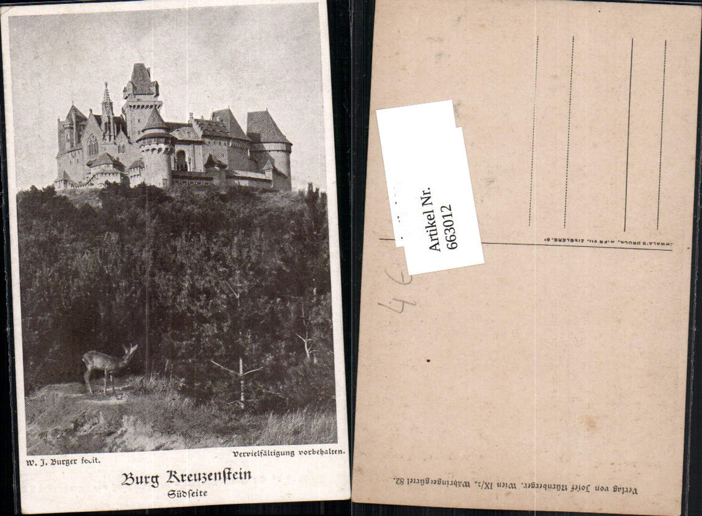 663012,W.J. Burger Burg Kreuzenstein bei Korneuburg Leobendorf