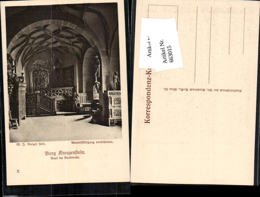 663015,W.J. Burger Burg Kreuzenstein bei Korneuburg Leobendorf