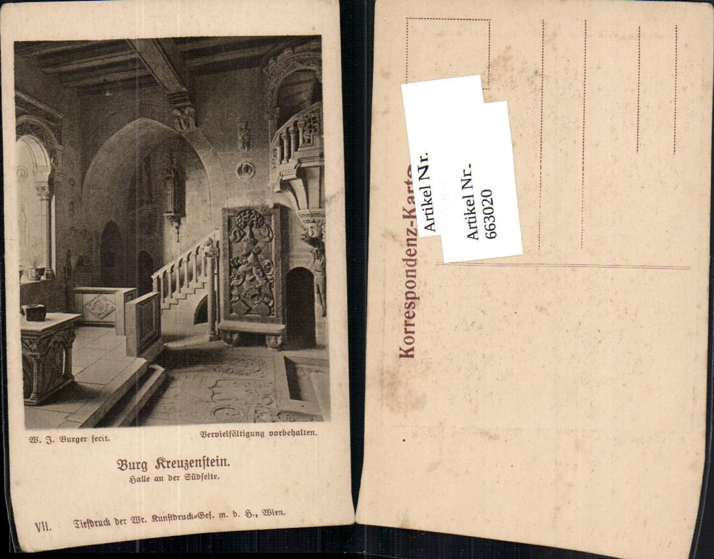 663020,W.J. Burger Burg Kreuzenstein bei Korneuburg Leobendorf