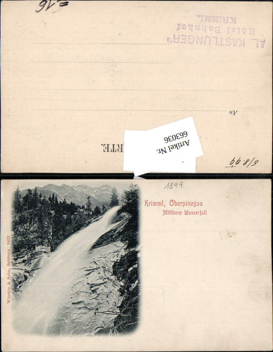 663036,Krimml im Pinzgau Oberpinzgau Wasserfall pub Würthle & Sohn 3432