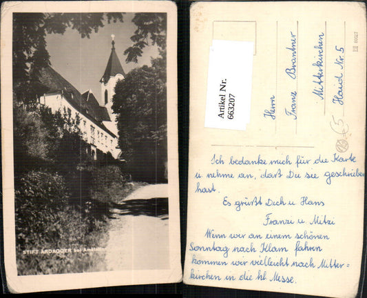 663207,Foto Ak Stift Ardagger b. Amstetten