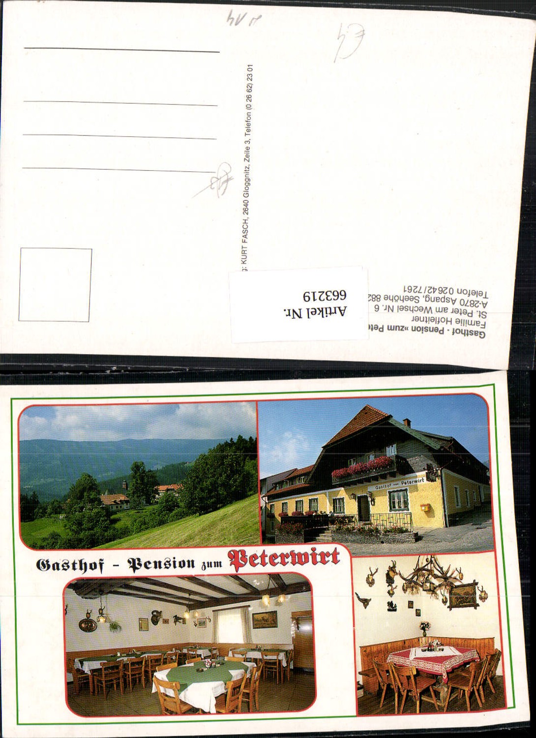 663219,Mehrbild Ak Aspangberg-St. Peter Gasthof Pension zum Peterwirt