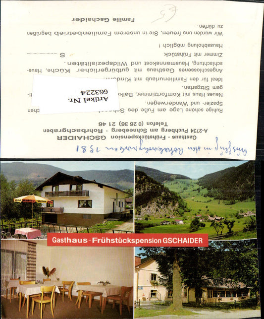 663224,Mehrbild Ak Puchberg am Schneeberg Gasthaus Pension Gschaider