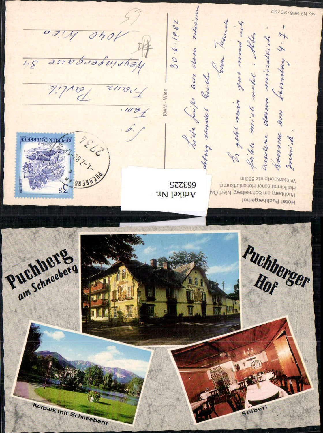 663225,Mehrbild Ak Puchberg am Schneeberg Hotel Puchbergerhof