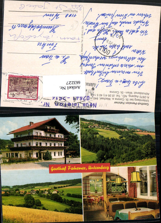 663227,Mehrbild Ak Unternberg St Corona a. Wechsel Gasthof Pension Fahrner