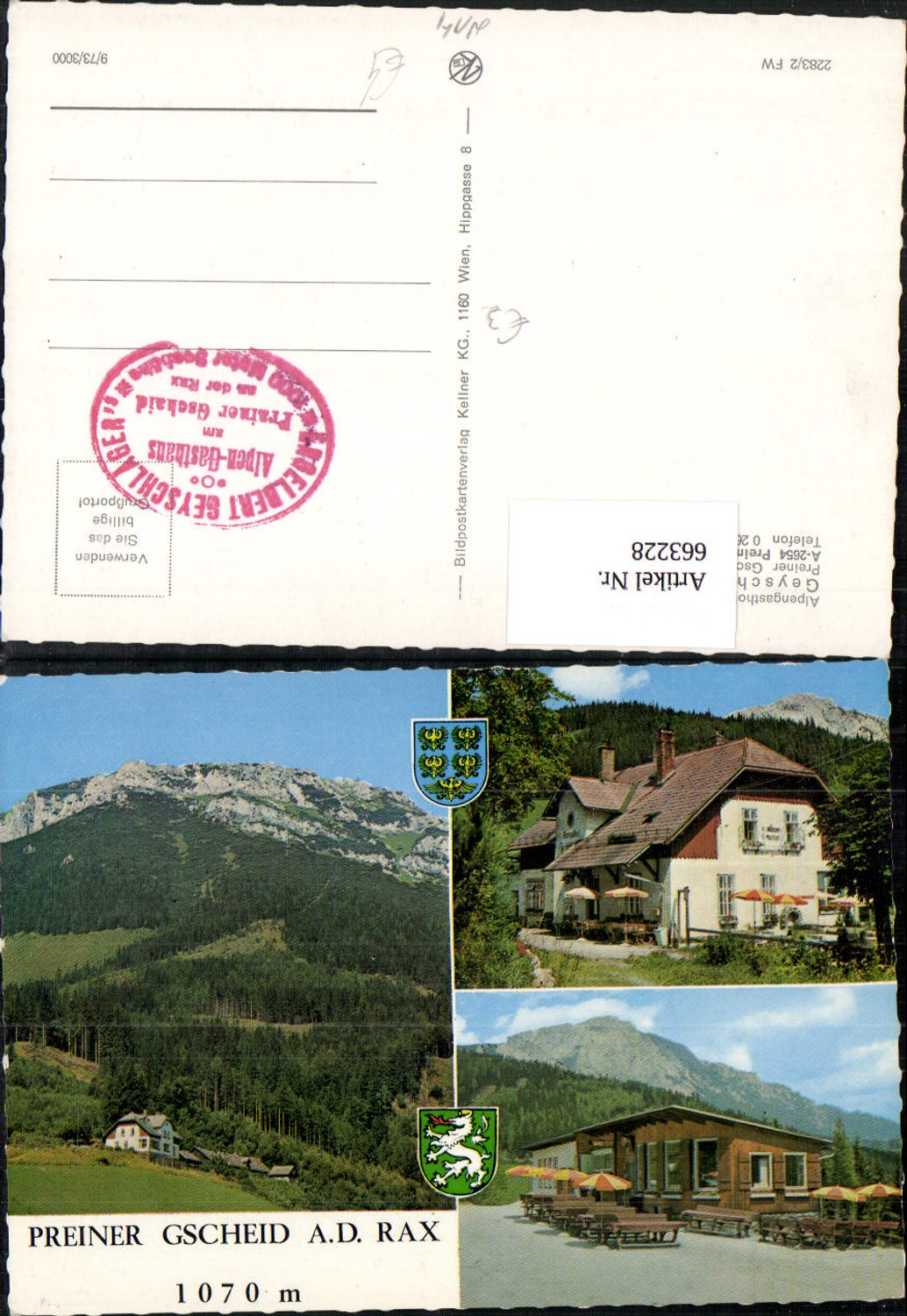 663228,Mehrbild Ak Reichenau Prein a. d. Rax Alpengasthof Geyschläger Preiner Gscheid