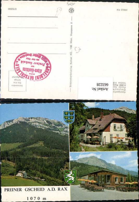 663228,Mehrbild Ak Reichenau Prein a. d. Rax Alpengasthof Geyschläger Preiner Gscheid