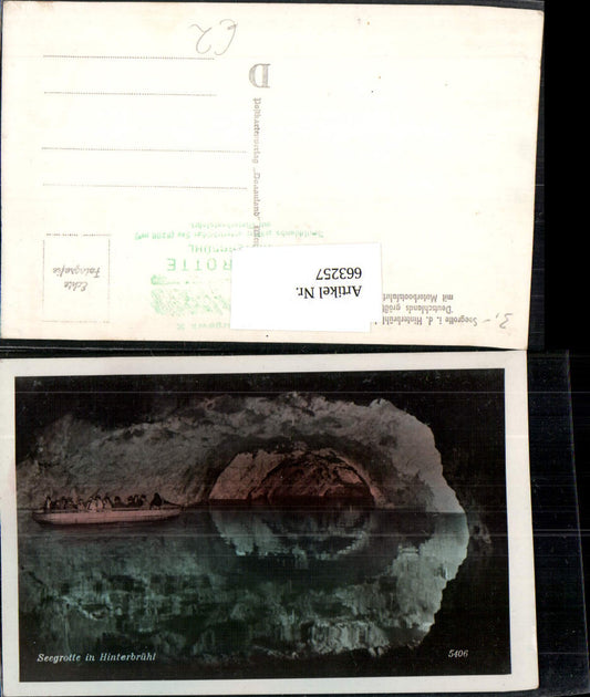 663257,Foto Ak Seegrotte in Hinterbrühl Boot