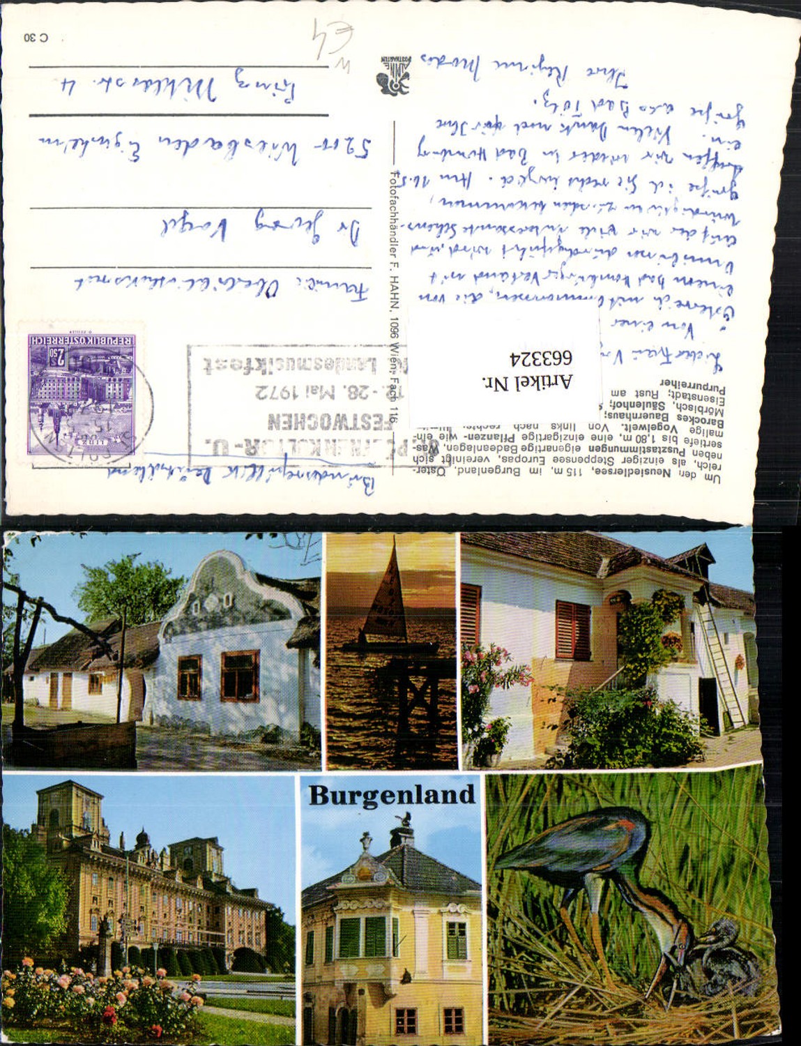 663324,Mehrbild Ak Burgenland Barockes Bauernhaus Rust a. See Purpurreiher