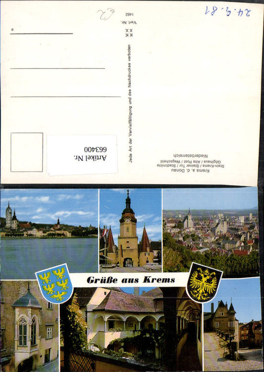 663400,Mehrbild Ak Krems Stein-Krems Steiner Tor Göglhaus Alte Post